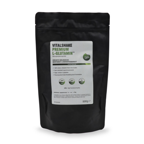 Vitalshake Premium Glutamin Pulver 500g Nachfuellpackung