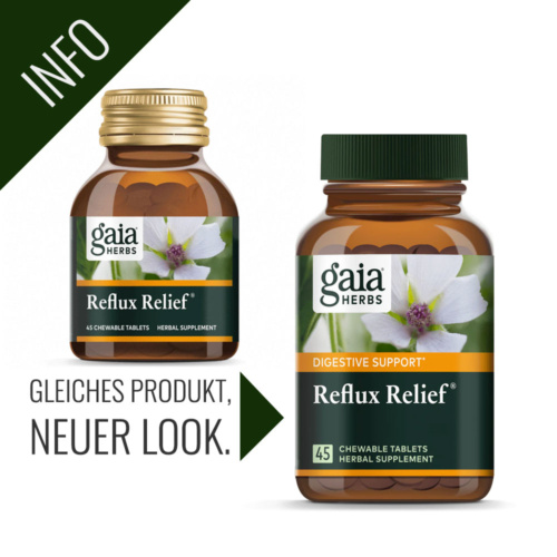 Reflux Relief von Gaia Herbs 45 Kautabletten